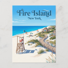 Fire Island New York Postkarte