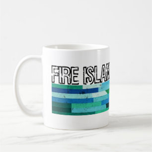 Fire Island NY blau grün abstrakt vintage Design Kaffeetasse