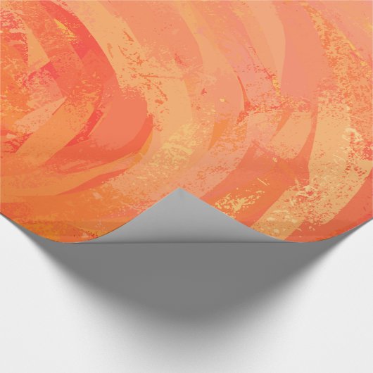 Fire Lake Orange Swirl Geschenkpapier (Ecke)