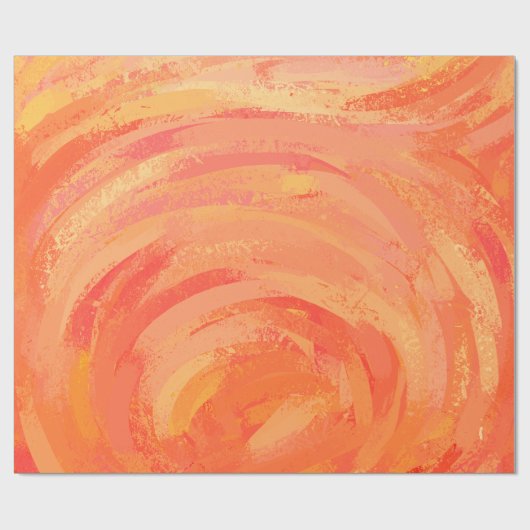 Fire Lake Orange Swirl Geschenkpapier (Flach)