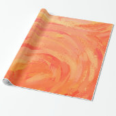 Fire Lake Orange Swirl Geschenkpapier (Ungerollt)