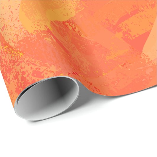Fire Lake Orange Swirl Geschenkpapier (Rolleneckpunkt)