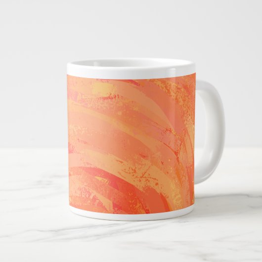 Fire Lake Orange Swirl Jumbo-Tasse (Vorderseite Rechts)