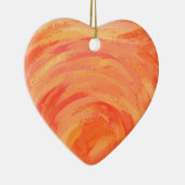 Fire Lake Orange Swirl Keramikornament (Rechts)