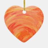 Fire Lake Orange Swirl Keramikornament (Vorne)