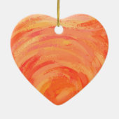 Fire Lake Orange Swirl Keramikornament (Hinten)