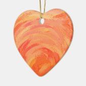 Fire Lake Orange Swirl Keramikornament (Links)