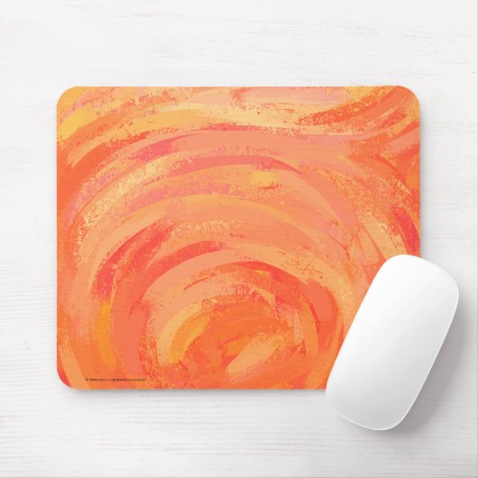 Fire Lake Orange Swirl Mousepad (Mit Mouse)