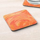 Fire Lake Orange Swirl Untersetzer (Linke Seite)