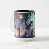 Fire Legend Kids Mug – for boys and girls Zweifarbige Tasse (Vorderseite Links)