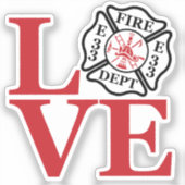 FIRE-LIEBE mit Bahnhofsnummer [FL9] Aufkleber (Vorderseite)