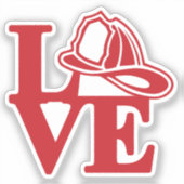 FIRE-LIEBE mit Helm [FL4] Aufkleber (Vorderseite)