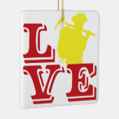 FIRE-LIEBE mit Wildland-Feuerwehrmann [FL15] Keramikornament (Rechts)