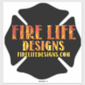 FIRE-LIFE-DESIGNS - Logo 1 Aufkleber (Blatt)
