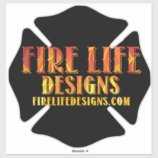 FIRE-LIFE-DESIGNS - Logo 1 Aufkleber (Blatt)