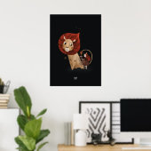 FIRE LION von Alexandra Dikaia Poster (Heimbüro)