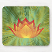 Fire Lotus Black Yellow Green Floral Template Mousepad (Vorne)