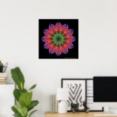 Fire Lotus Mandala Poster (Heimbüro)
