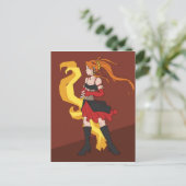 Fire Maiden Postkarte (Stehend Vorderseite)
