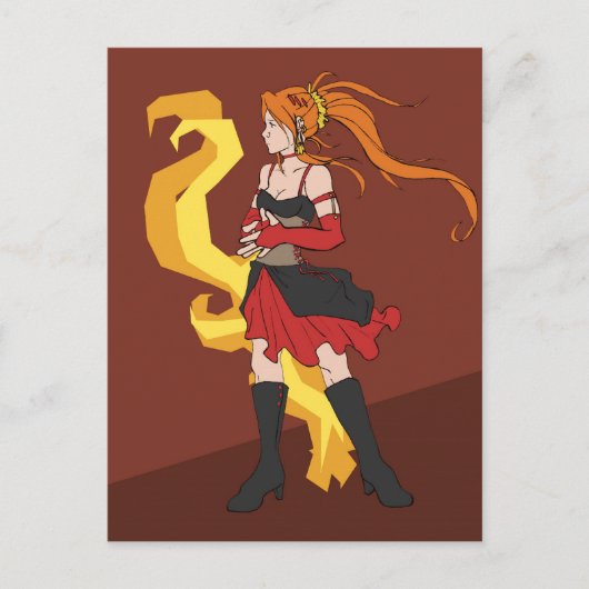 Fire Maiden Postkarte (Vorderseite)