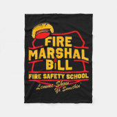 Fire Marshal Bill Safety School Funny Firefighter Fleecedecke (Vorderseite)