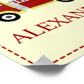 FIRE MOTOR Kinderzimmer Kinderzimmer Art Print Poster (Ecke)