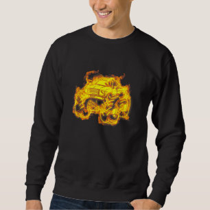Fire Motor Sports Racing Fan Monster Truck Sweatshirt