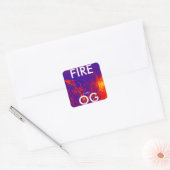 FIRE OG HYBRID QUADRATISCHER AUFKLEBER (Umschlag)