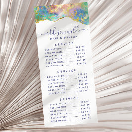 Fire Opal Rainbow Gemstone Business Menu Werbekarte