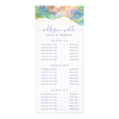 Fire Opal Rainbow Gemstone Business Menu Werbekarte (Hinten)
