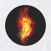 Fire Peacock Feather Etiketten (Design 2)