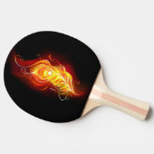 Fire Peacock Feather Tischtennis Schläger (Seitenansicht)