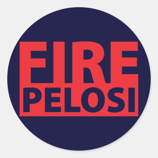Fire Pelosi Runder Aufkleber (Vorderseite)