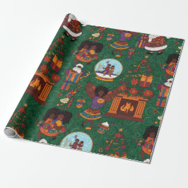 Fire Place Geschenkpapier