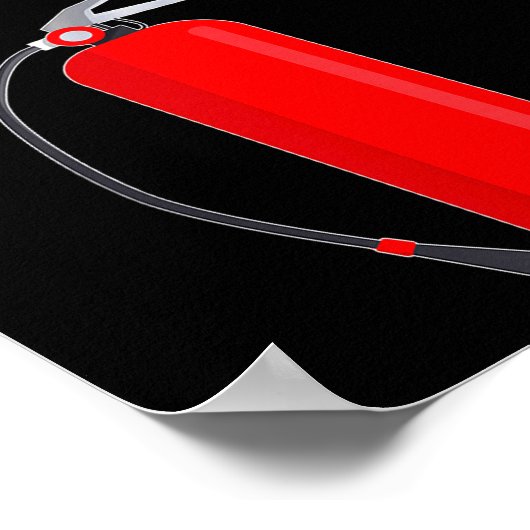 Fire Putter Outer Fire Extinguisher Fire Fighter F Poster (Ecke)