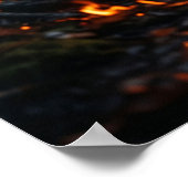 Fire Red Fox Ember Forest Poster (Ecke)