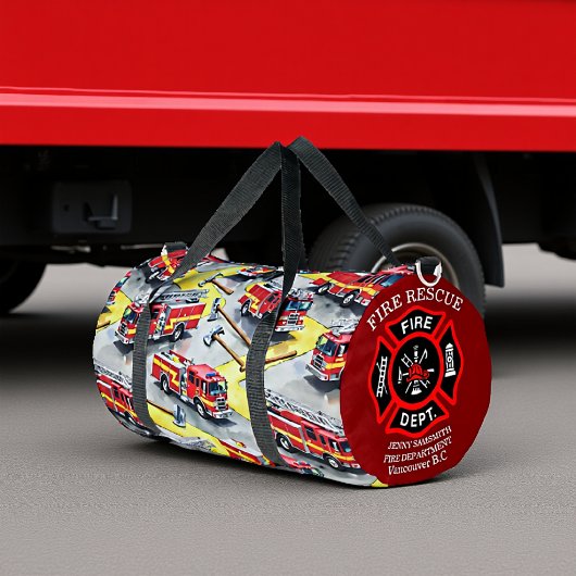 Fire Rescue Duffle Bag Personalized