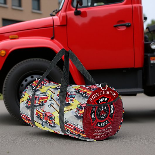 Fire Rescue Duffle Bag Personalized
