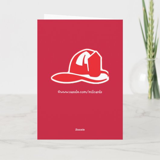 Fire Rescue EMT Custom Birthday Card Karte (Rückseite)