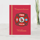 Fire Rescue EMT Custom Birthday Card Karte (Vorderseite)