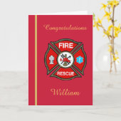 Fire Rescue EMT Custom Birthday Card Karte (Gelbe Blume)