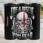 Fire Rescue Skull Design Thermosbecher