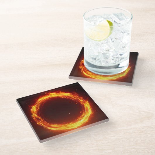 fire ring glasuntersetzer (Schrägansicht)