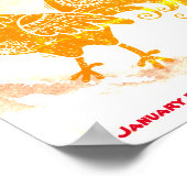 FIRE ROOSTER BIRTHDAY POSTER (Ecke)