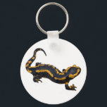 Fire Salamander Key Ring Schlüsselanhänger<br><div class="desc">Fire Salamander (Salamandra salamandra) covered in tiny grains of sand,  isolated on a white background</div>