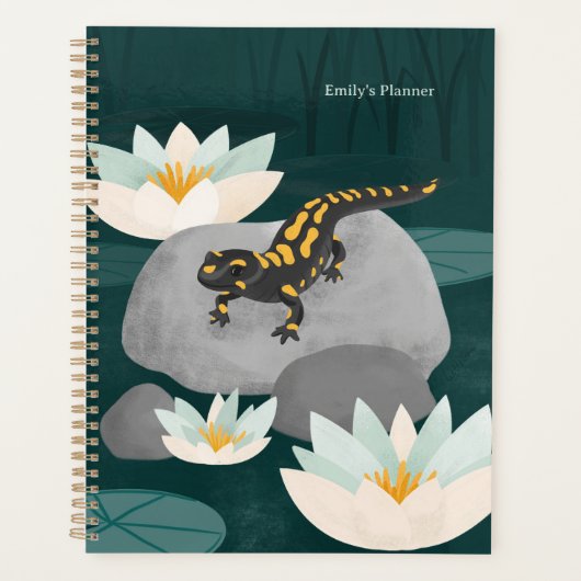 Fire Salamander Midnight Pond Personal Planer (Vorderseite)