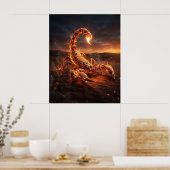 Fire Scorpion Burning Sands Poster (Küche)
