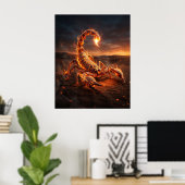 Fire Scorpion Burning Sands Poster (Heimbüro)