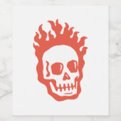 Fire Skull Weinetikett (Einzelnes Label)
