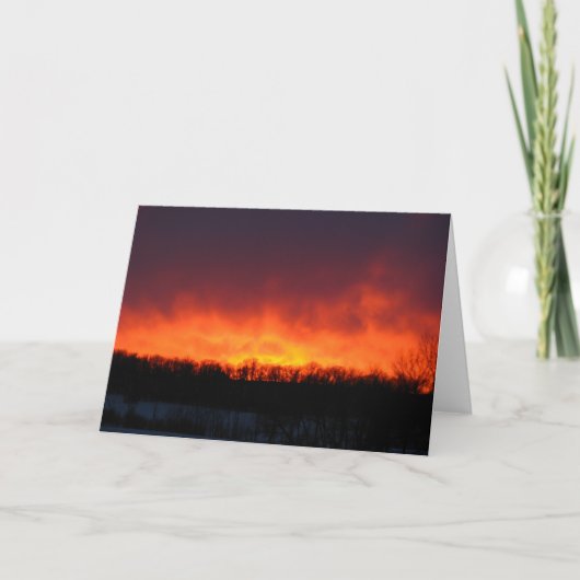 Fire Sky Greeting Card Karte (Vorderseite)
